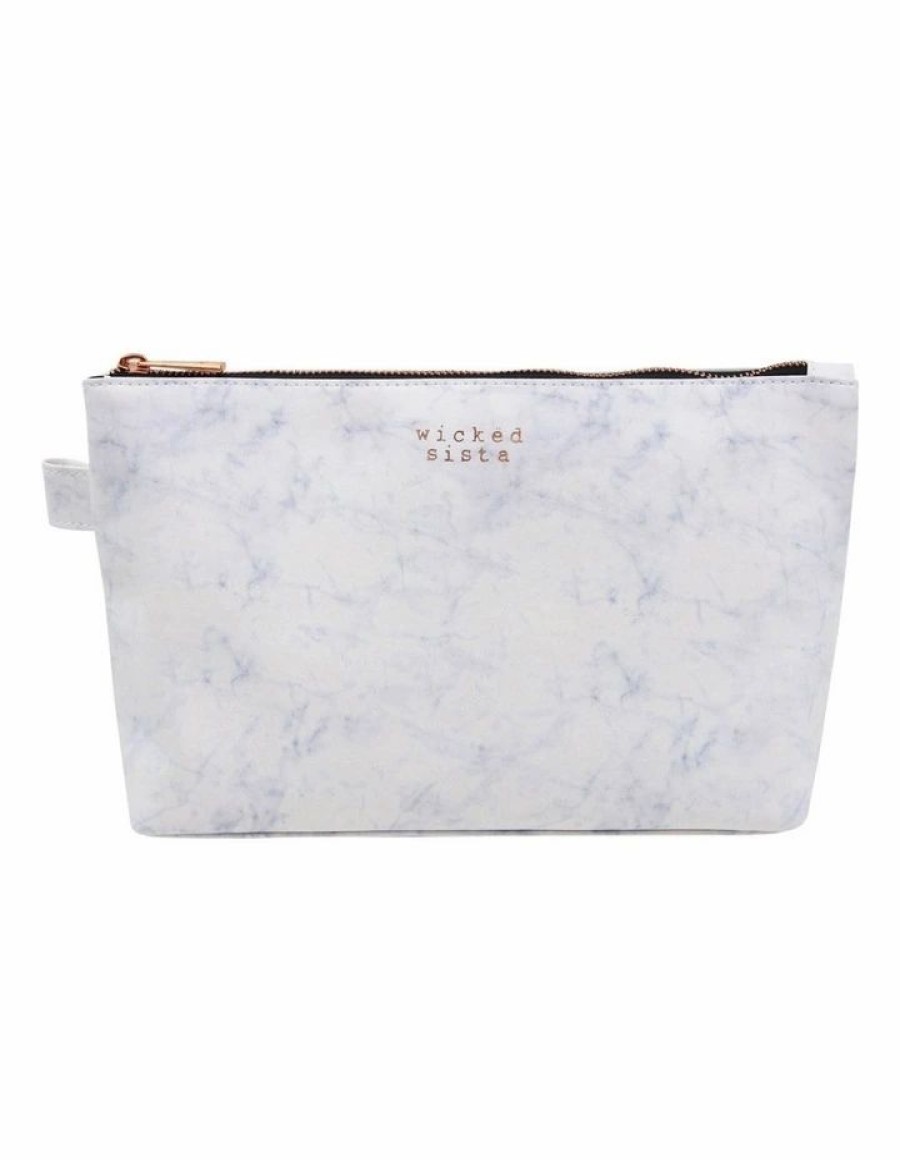 * Wicked Sista Special Offers Moderna Large Luxe Cosmetic Bag Marble Brushes & Bags & Tools