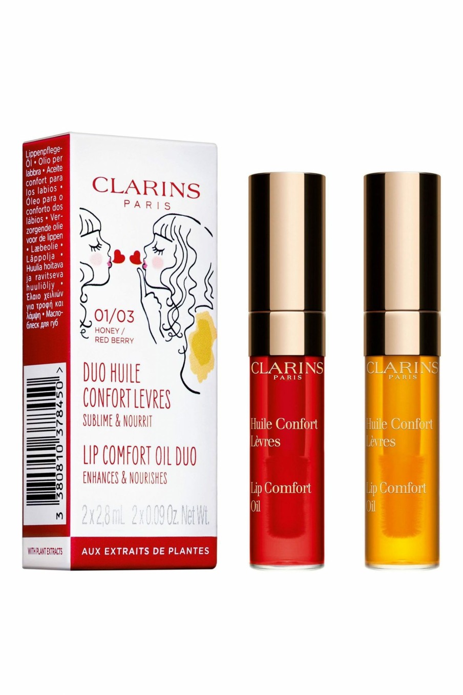 * Clarins Instant Light Lip Comfort Oil Duo Gift Selection Duo