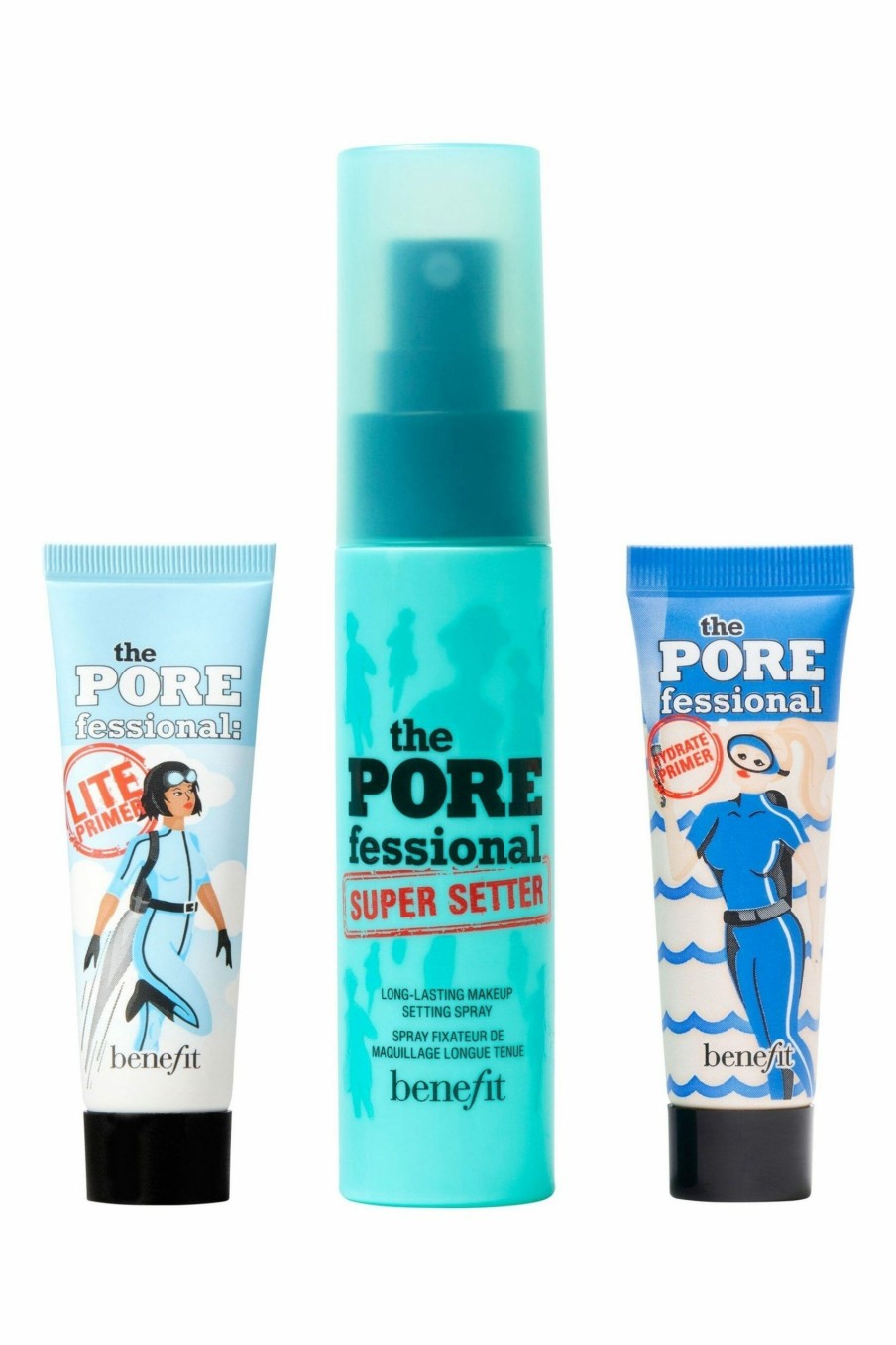 * Benefit Pore Minimizer Squad Primer And Super Setter Set Latest Fashion Set