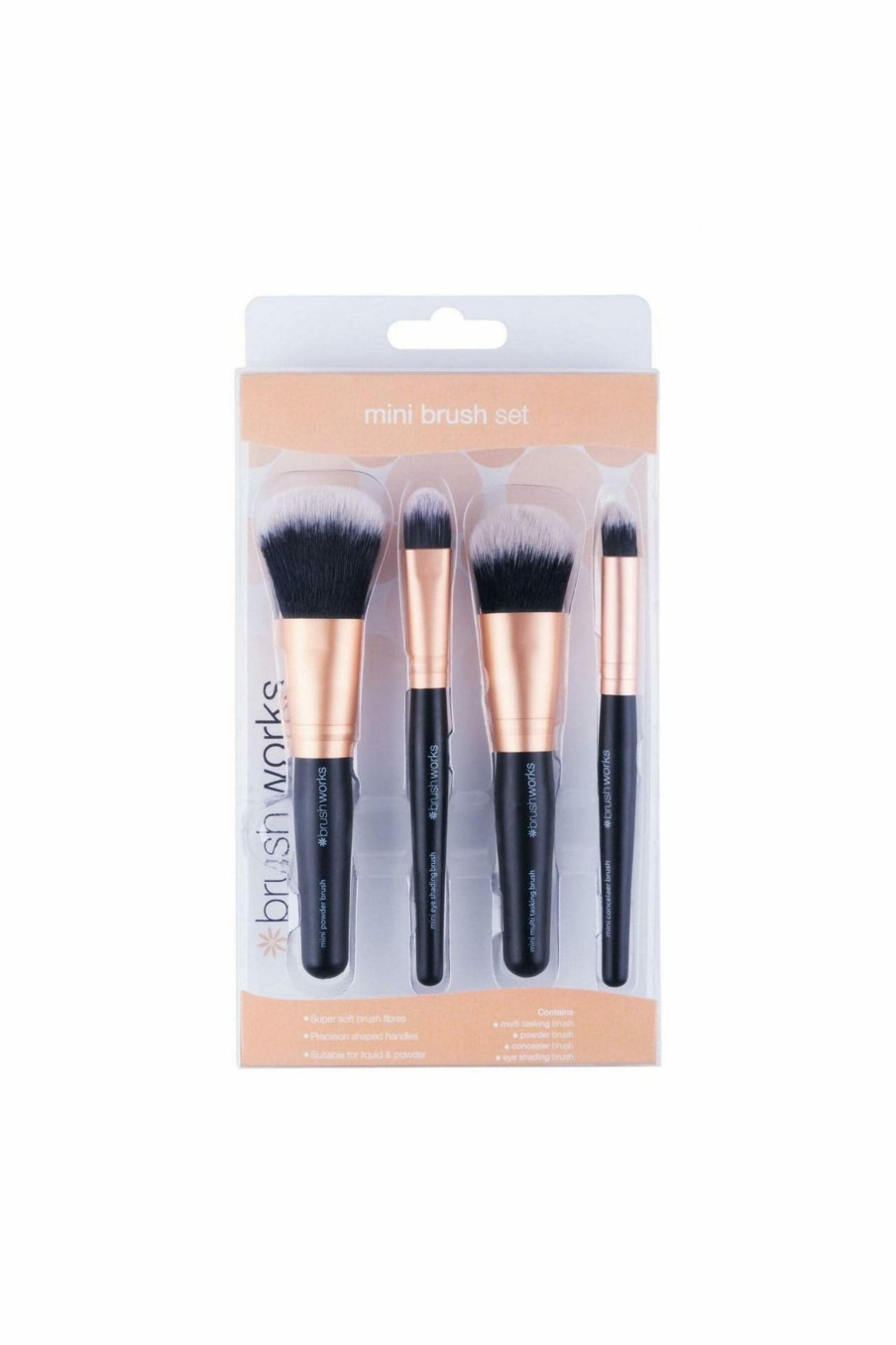 * Brushworks Travel Makeup Brush Set Unique Set