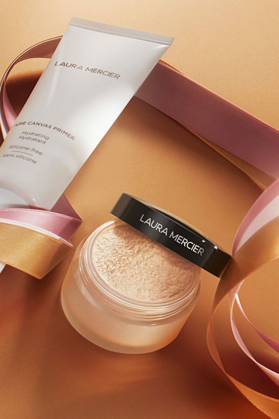 * Laura Mercier Make It Flawless -50Ml Pure Canvas Primer Hydrating & Translucent Loose Setting Powder Set Opening Sales Set